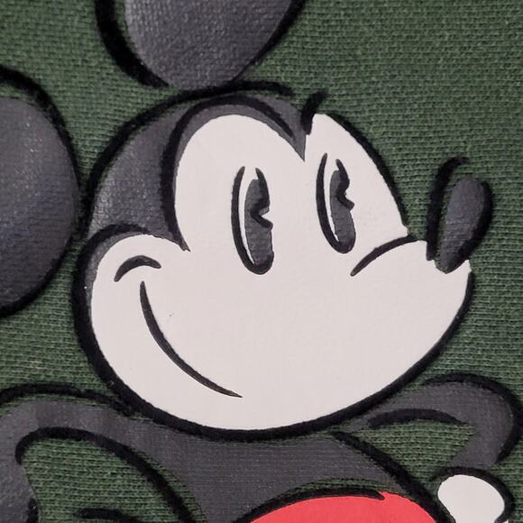 Disney Mickey-Mouse Sweatshirt M/L 22x25 Green Cropped - Picture 13 of 16